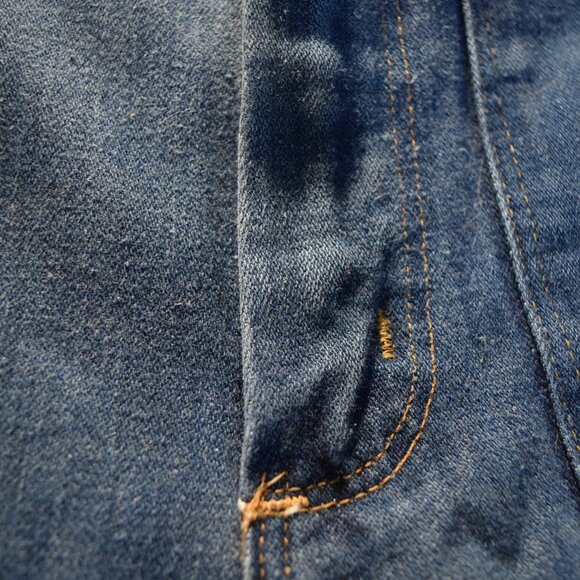 1970s MAVERICK Vintage Mens Jeans 32x 36 Disco Wide Leg Flare Denim EXCELLENT - Picture 6 of 15